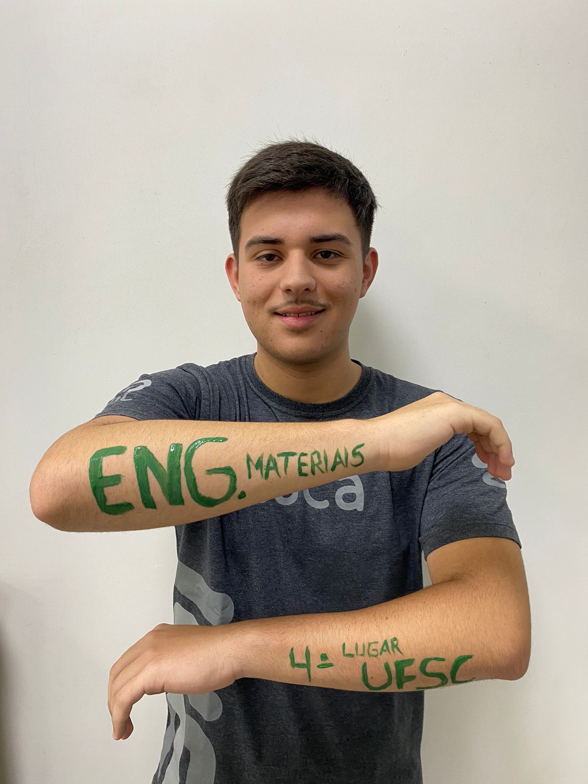 Bruno, 4º lugar em Engenharia de Materiais na UFSC