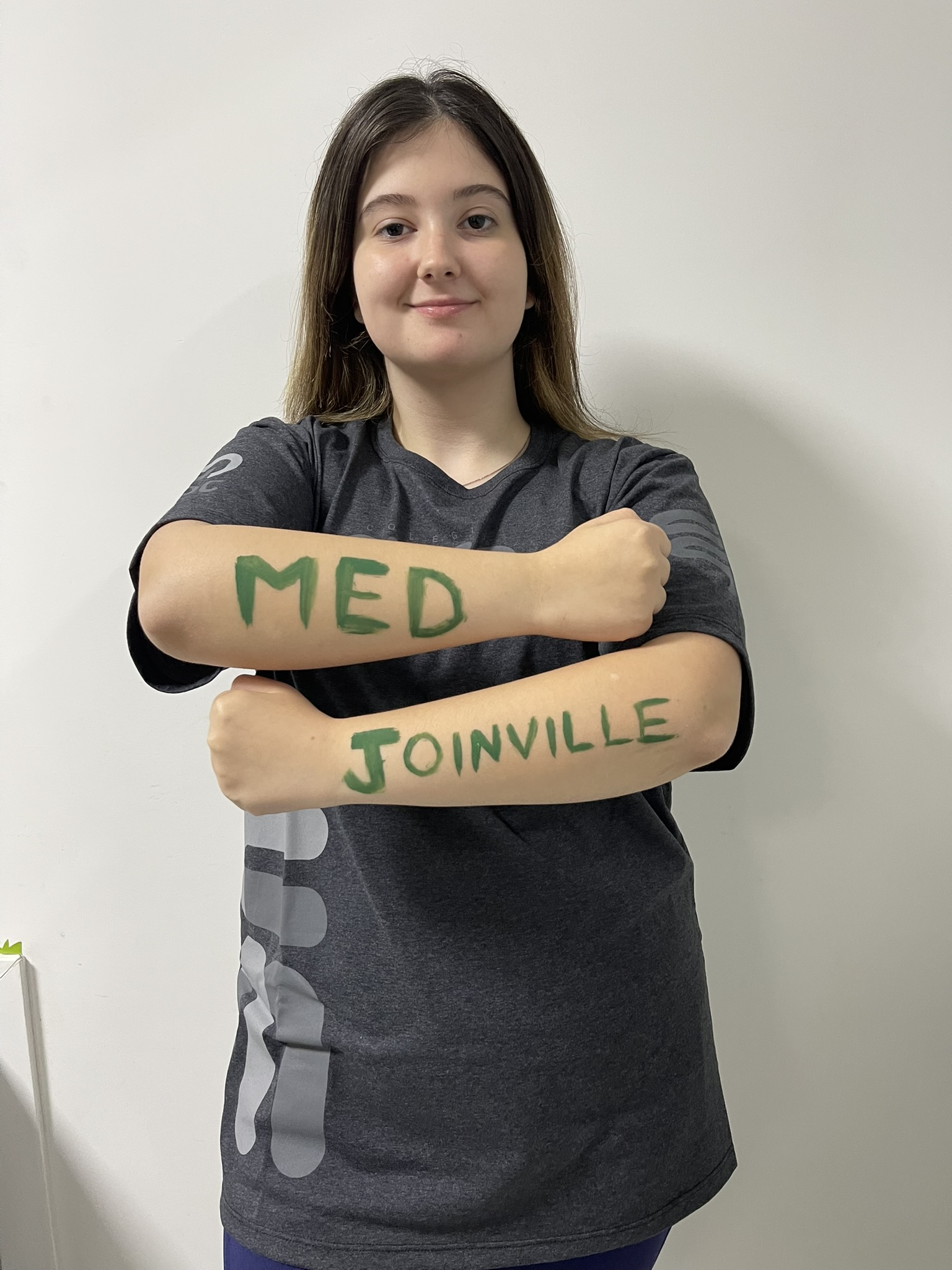 Helena, aprovada em Medicina em Joinville